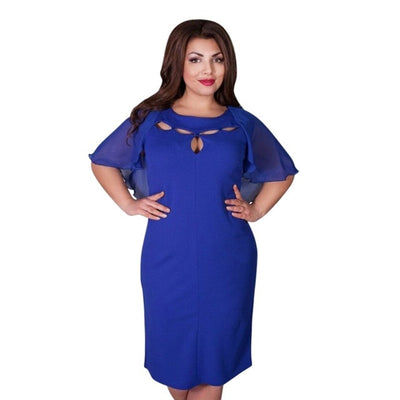 New Hot Sale 2019 Fashion Summer Elegant Women's Hollow Plus Size L-6XL Dress Evening Party Beach Dresses Ladies Soft Vestido