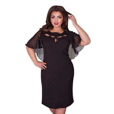 New Hot Sale 2019 Fashion Summer Elegant Women's Hollow Plus Size L-6XL Dress Evening Party Beach Dresses Ladies Soft Vestido