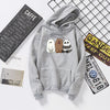 Anime We Bare Bears Printed Hoodie Plus Velvet Sweatshirts Coat Unisex Long Sleeve for Autumn Winter Streetwear Pullovers Mujer