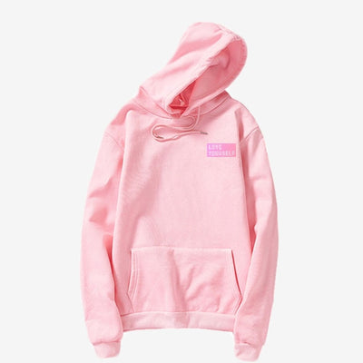 Love Yourself  kpop hoodies Enjoy loving your own kpop ladies hoodie! Bangtan boy with hat sweatshirt Love Yourself Sweatshirt,