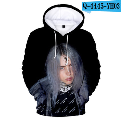 Comfortable Billie Eilish Suitable Billie Eilish 3D Hoodies Children Men women 3D boys girl kids 3D Hooded pullovers Sweatshirts