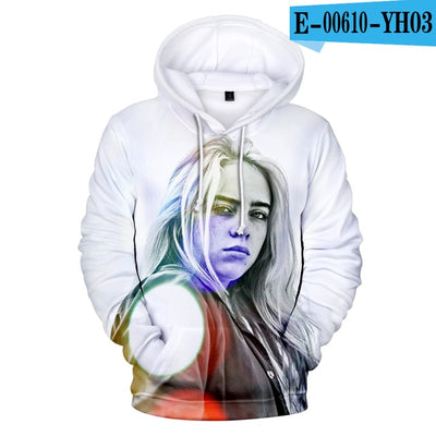 Comfortable Billie Eilish Suitable Billie Eilish 3D Hoodies Children Men women 3D boys girl kids 3D Hooded pullovers Sweatshirts