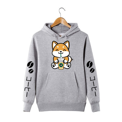 2019 new Coffee Frappe Shiba Inu Hoodie Sweatershirt Harajuku Kawaii Hoodie Sweatershirt -85