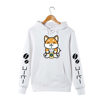 2019 new Coffee Frappe Shiba Inu Hoodie Sweatershirt Harajuku Kawaii Hoodie Sweatershirt -85