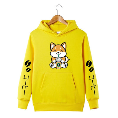 2019 new Coffee Frappe Shiba Inu Hoodie Sweatershirt Harajuku Kawaii Hoodie Sweatershirt -85