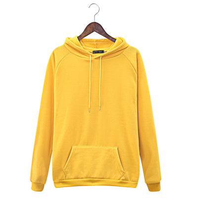 Autumn and winter new casual women's hooded sweatshirt long sleeve yellow female loose hooded women's thick coat hoodies Aird